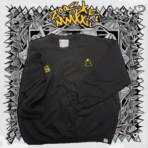 Black Sweatshirt with Yellow Accents